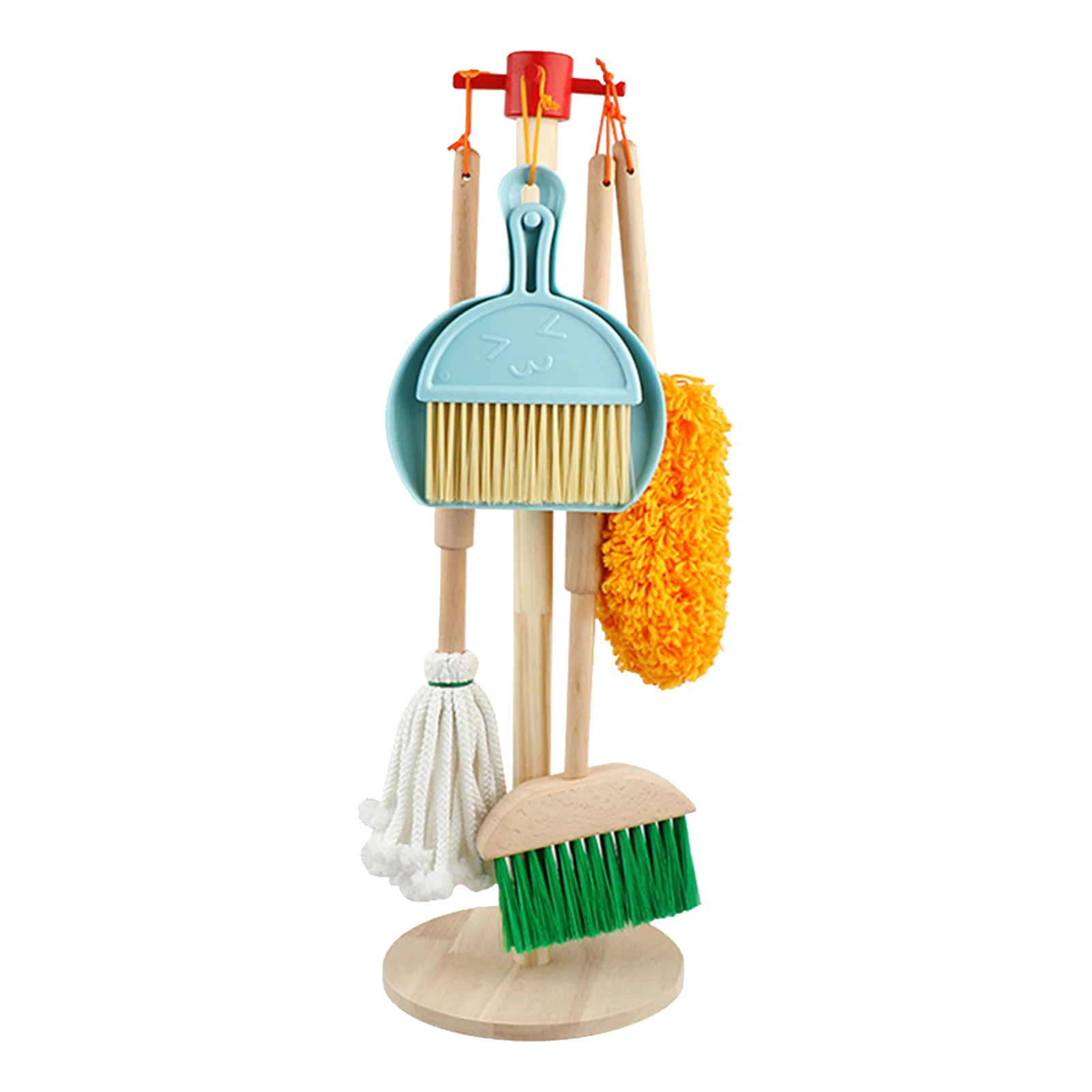 Wooden Mini Kitchen Home Cleaning Tool Pretend Furniture Play Toddler Toy Girl Kid Floor Brush Broom Housekeeping Children toys 2