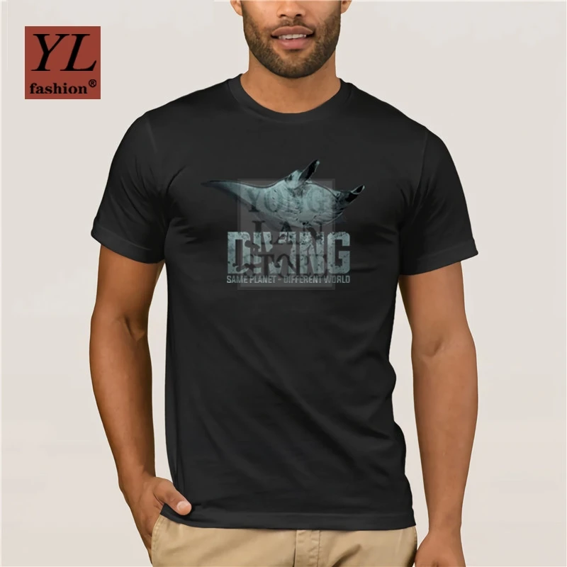 Последняя мужская футболка модная с принтом Мужская Manta Ray Diver Gear Scuba Ocean Sea | одежда