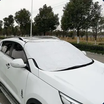 

Car Sunshade Front Shield Aluminum Film Sun Insulation Folding Sun Block Eva Protection Against Snow Weatherproof 1 Pcs