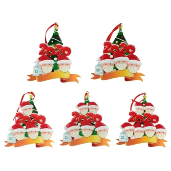 

5Pcs 2020 Christmas Resin Decoration Personalized Hanging Christmas Tree Pendants Santa Claus Ornament Party