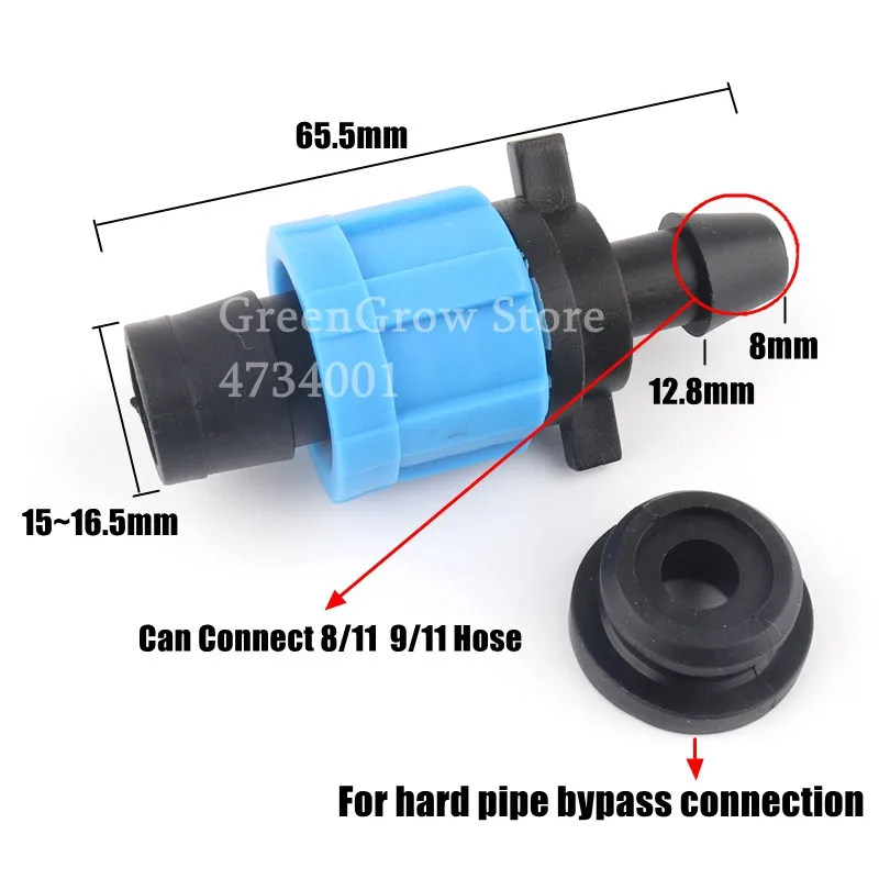 5pcs/lot 16mm Irrigation Drip Tape Connectors Agricultural Farm Water Saving Irrigation System Hose Joint Garden Water Connector 