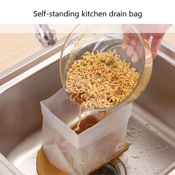 

30Pcs/Set Big Sink Garbage Bag Disposable Drain Hole Trash Strainer Mesh Self-Standing Filter Anti-Blocking Kitchen Accessories