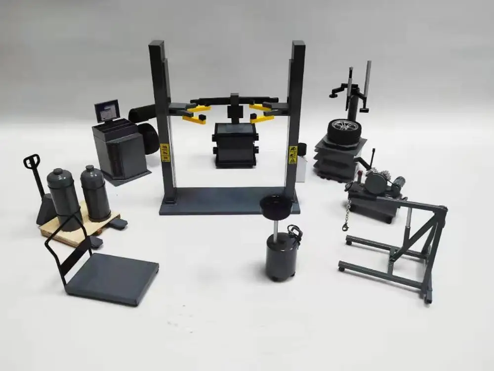 1/18 24 43 64  Maintenance Props Garage Repair Shop Tools  Package Kit Model Parking Car Scene 3