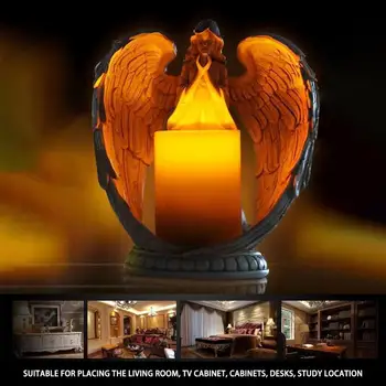 

Candle Holders Wedding Decorations Practical Living Room Cabinet Angel Electronic Candle Holder Modern Decor