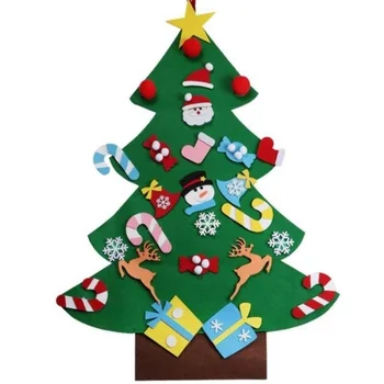 

K-STAR Felt Artificial Tree Wall Hanging Ornaments Christmas Tree New Year Gifts Kids Toys Warm DIY