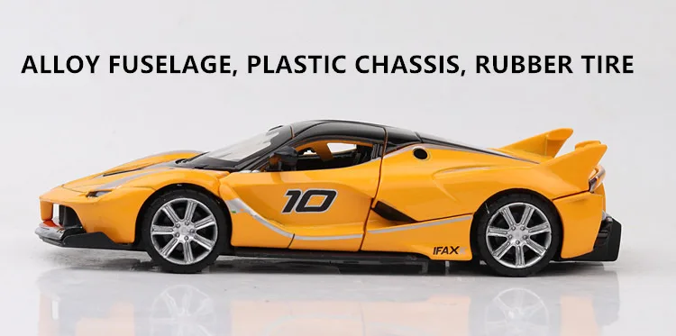 1:32 ребенок Ferrari FXX звук и легкий пояс тяга-назад автомобиль литая модель машины образец прикладного искусства украшения Коллекция игрушек инструменты