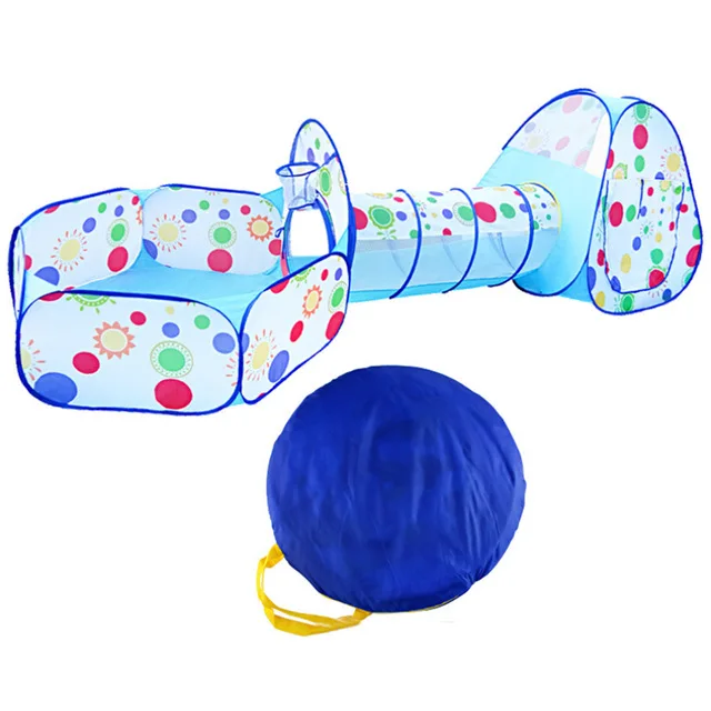 3 шт./компл. детская шатер шар бассейн для детей Типи вигвама детские палатки домик с ползать туннель океан детский бассейн с шариками подарок - Цвет: WJ0006B