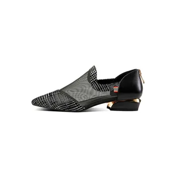 

2020 spring and summer new women's shoes mesh pointed low heel fashion cool boots