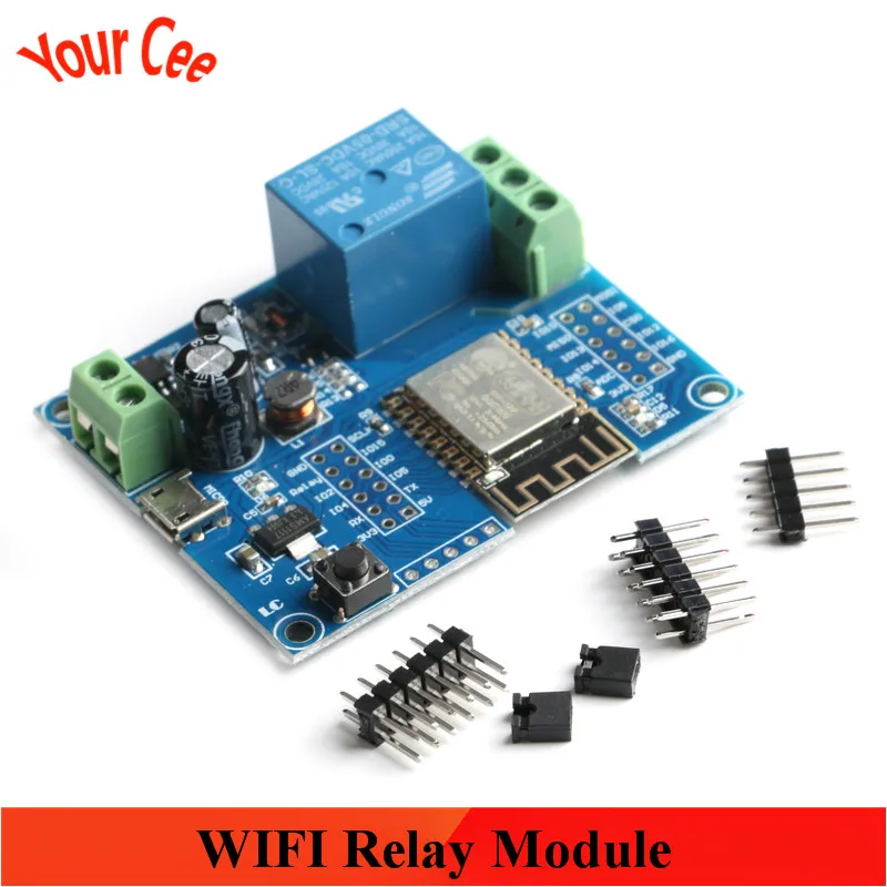 ESP8266 беспроводной WIFI релейный модуль контроллера одноканальный ESP 12F макетная