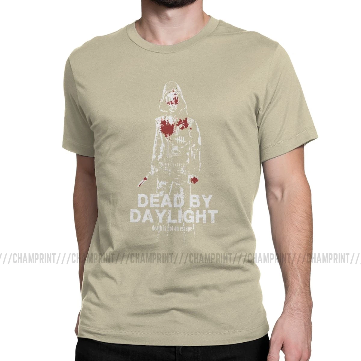 Мужские футболки The Legion Dead by Daylight Horror Killers Game Dbd, хлопковые топы с короткими рукавами и круглым вырезом, футболки больших размеров - Цвет: Хаки