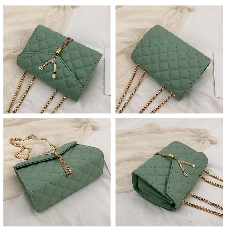 Женская сумка Bolsas Feminina Bolsos Mujer, новинка, Корейская версия, универсальная сумка-мессенджер на одно плечо с цепочкой, маленькая квадратная сумка