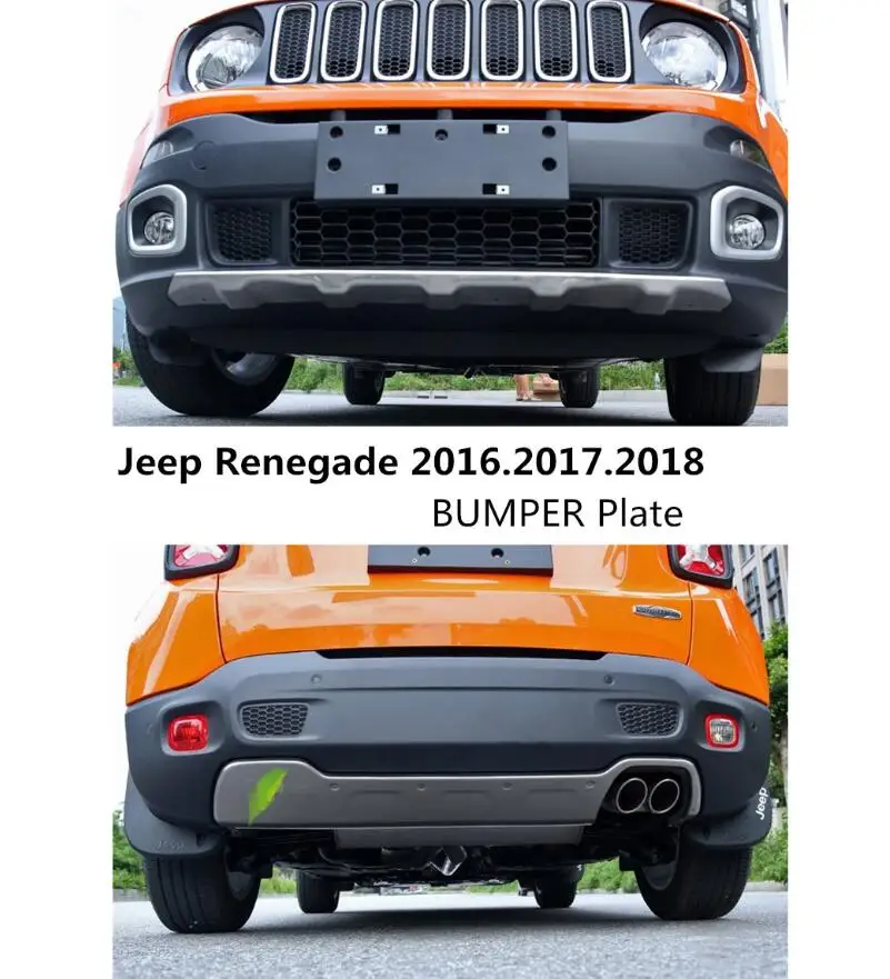 Накладка на бампер автомобиля для Jeep Renegade. защита на бампер из высококачественной нержавеющей стали передняя+ задняя автомобильные аксессуары