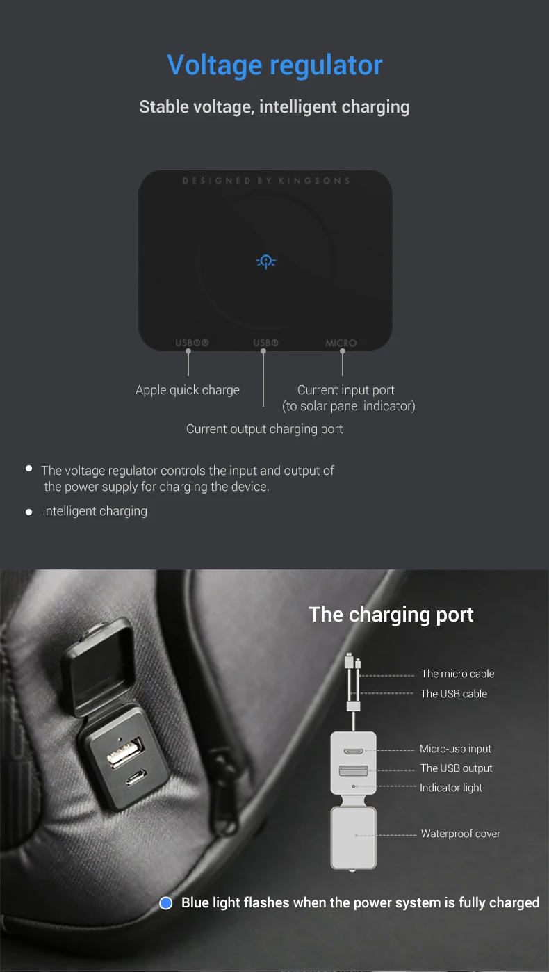 Гибкий рюкзак с солнечной батареей и зарядкой через usb, многофункциональная сумка для компьютера, дорожная сумка, водонепроницаемый прочный рюкзак