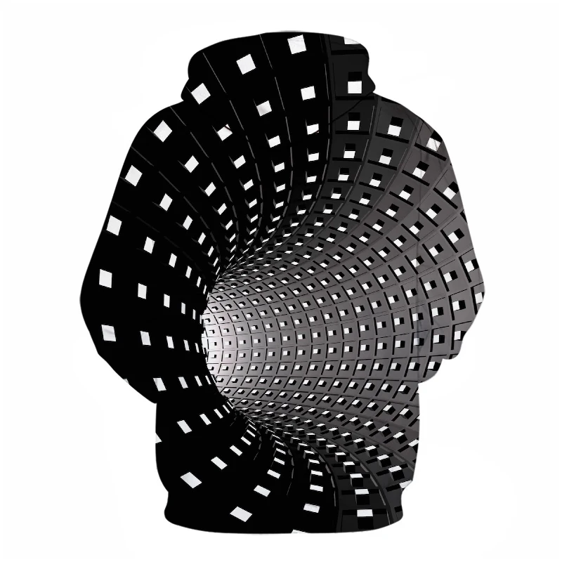 Новинка,, мужские толстовки, 3D худи, мужские спортивные костюмы, пуловер, одежда с капюшоном для улицы, с принтом квадратов, Прямая поставка