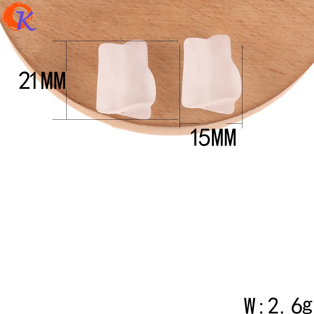Cordial Design 100Pcs 15*21MM Acrylic Bead/Jewelry Accessories/Matte Beads/Irregular Shape/Hand Made/DIY Making/Earring Findings