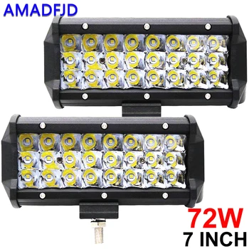 

7 Inch 72W Led Work Light Led Beams 4x4 Led Bar Offroad Car Accessorie Flood Spot Light For JEEP SUV UAZ Truck Tractor Fog Lamp