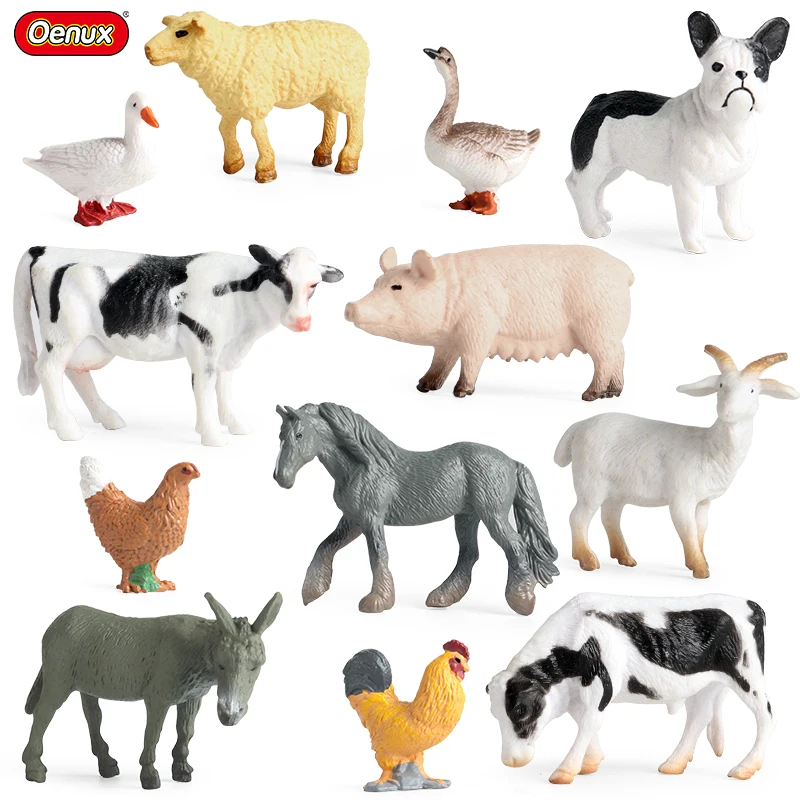 Animaux De La Ferme Jouets Statues, Simulation Animaux De La Ferme Jouets  éducatifs Cadeau Valeur éducative Plastique Pour Les Amoureux Des Animaux  Pour Les Enfants 