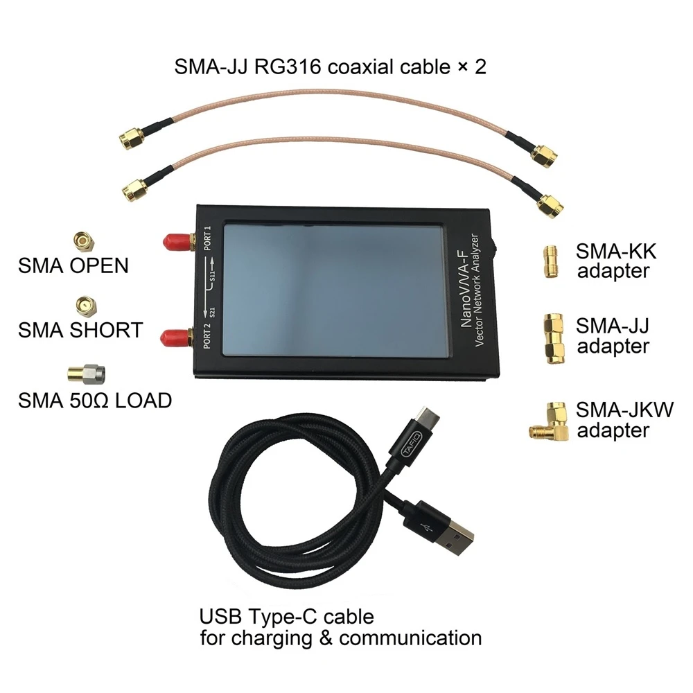 1 5ghz Nanovna F Vna Hf Vhf Uhf Vector Network Antenna Analyzer 4 3 Inch Ips Lcd Metal Case 5000mah Battery Earphone Accessories Aliexpress