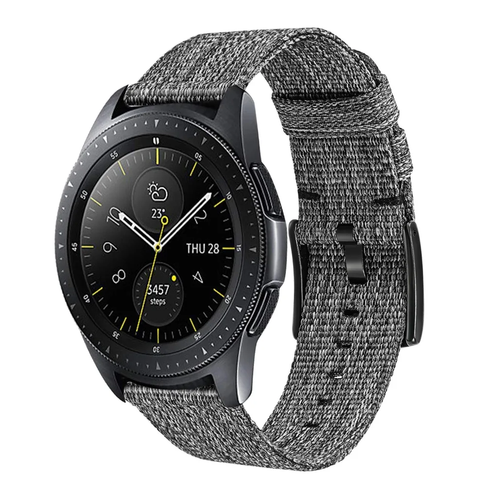 Холщовый нейлоновый ремешок для часов 20 мм для samsung Galaxy Watch 42 мм Active 2 40 мм 44 мм Quick Release Band стальная застежка ремешок на запястье браслет