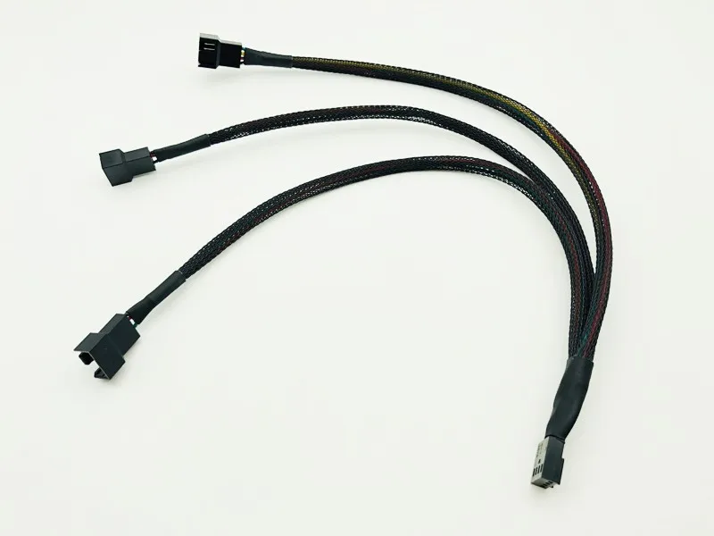 4Pin Splitter Cable 1 to 3 PWM 4P Female to 3/4 Pin PWM Fan Adapter for Computer Case Fan CPU Fan Mining Cooling Fans Hub Cable