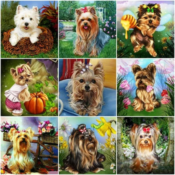 

Evershine Diamond Embroidery Dog Cross Stitch Kit Full Square Round Diamond Painting Animals Rhinestone Picture Handicrafts Gift