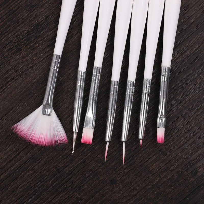 

7 Pcs Nail Art Brush Set Pen Nail Art Tools DIY Gel Nail Varnish Acrylic Nail Brush UV GEL DIY Drawing Professional