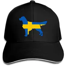 Мужские Wo мужские s Шведский флаг золотистый ретривер, собака шляпа для гольфа бейсболка