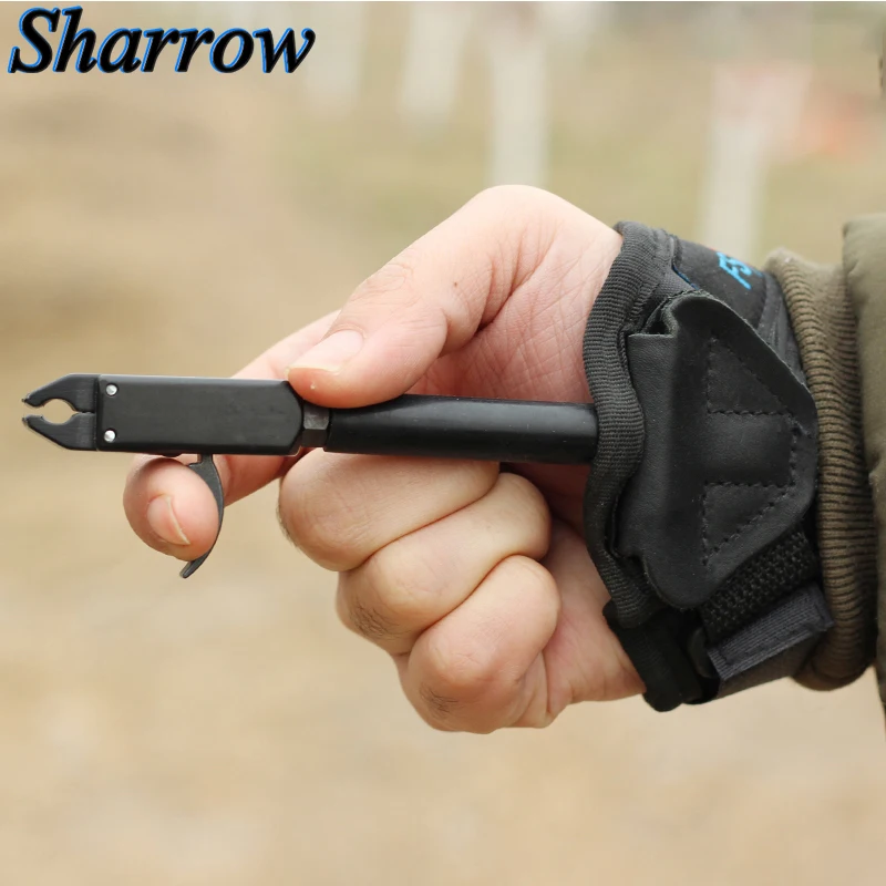 

Compound Bow Release 360 Degree Adjustable Wrist Strap Shooting Arrow Trigger Caliper Aid Archery Saves Energy