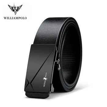

WILLIAMPOLO Men Belts Genuine Leather Ratchet Belts for Men Automatic Buckle Adjustable Dress Belt with Gift Box
