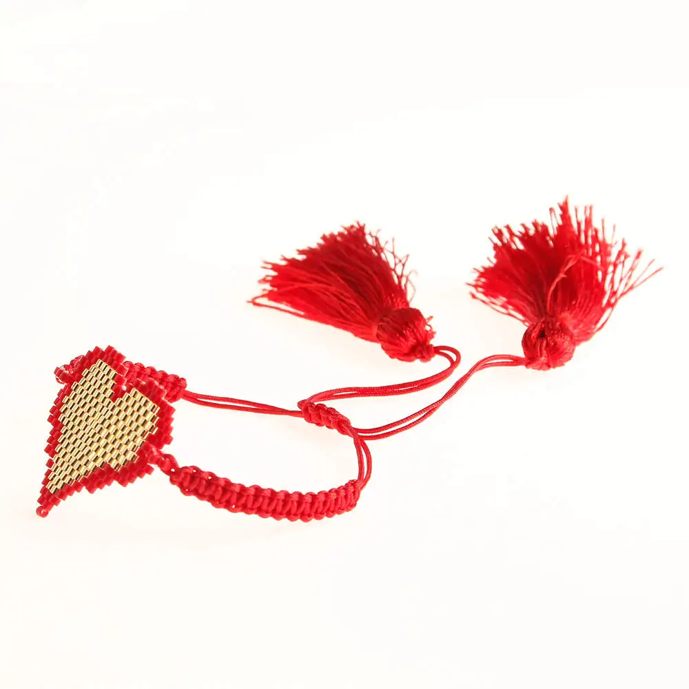 Go2boho Perles MIYUKI браслет женское сердце Pulseras Mujer мексиканские браслеты с кисточкой Золотые ювелирные изделия из нержавеющей стали Bileklik