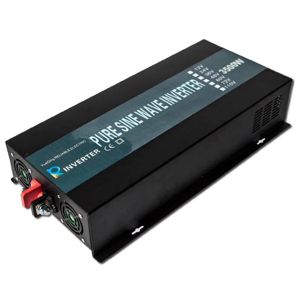 Чистая синусоида солнечный инвертор 24V до 220V 3500W Панели солнечные инвертор Мощность банк Трансформатор 12 V/24/48 V постоянного тока в переменный 120 V/240 V пульт дистанционного управления