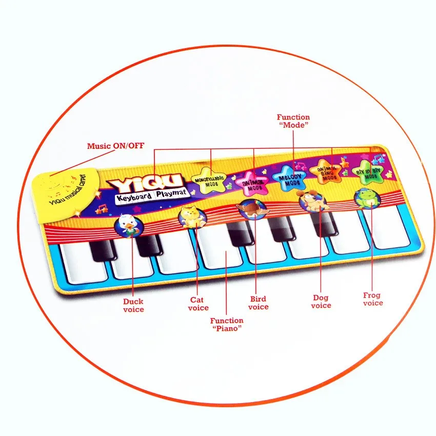 72*28 см музыкальные игровые коврики пианино сенсорного типа электронные многофункциональные детские игры Ползания животных звуков поет лучшие игрушки для детей подарок