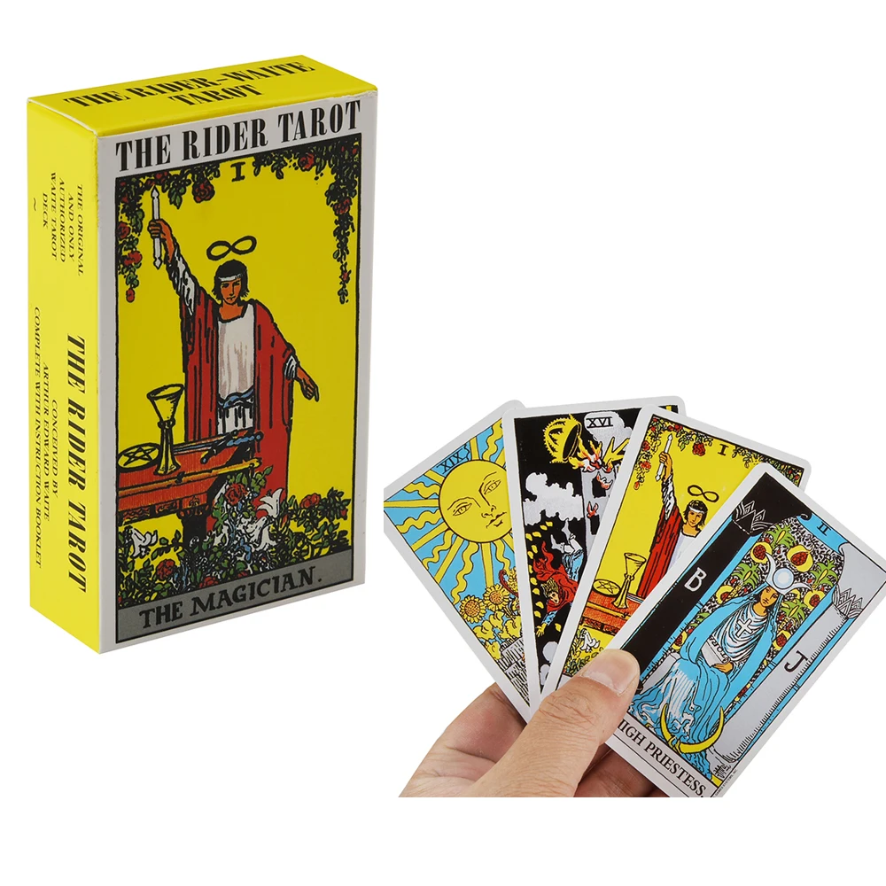 78 Uds. De cartas del Tarot del Rider, cartas del Tarot del mago, oráculo, en inglés, juego de cartas de guía, adivinación del destino mágico
