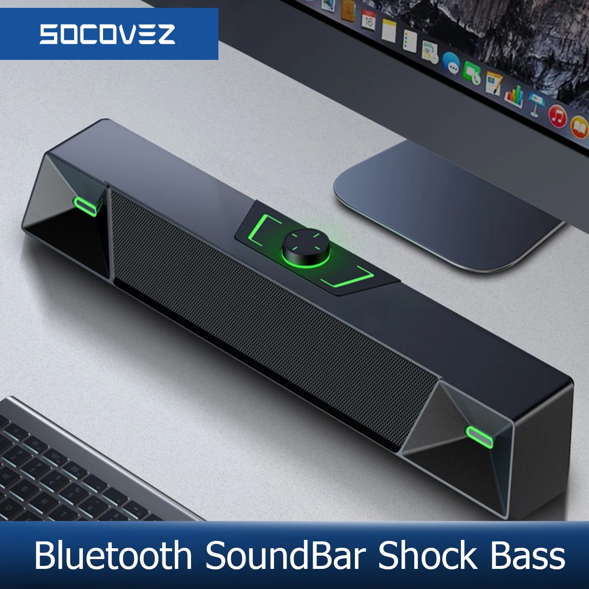 Bluetooth-Саундбар SOCOVEZ объемный звук для телефона ПК кинотеатра - Цена: 