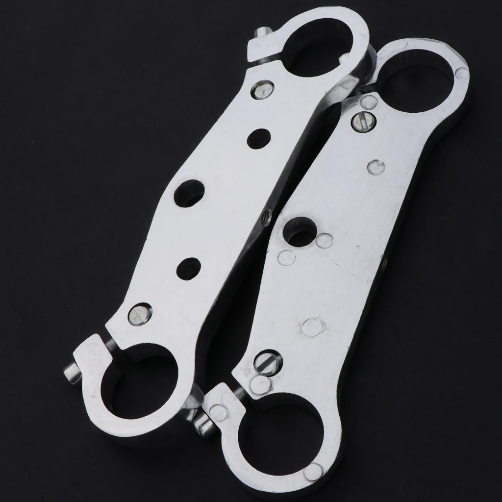 2 Pcs 25mm Front Fork Lower Upper Triple Tree Stem Clamp For 49cc Mini Pocket Dirt Quad Bike ATV atv triple tree stem clamp