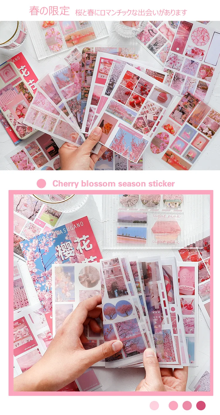 20 Sheets World Scenery PET Washi Sticker Book Diy Decorative Diary Journal Scrapbooking Planner Sticker Material Stationery