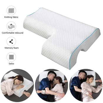 

New Bed Wedge Pillow for lover and Sleeping, Supportive Foam Pillow for Head, Memory foam couples Left Right Arm pillow
