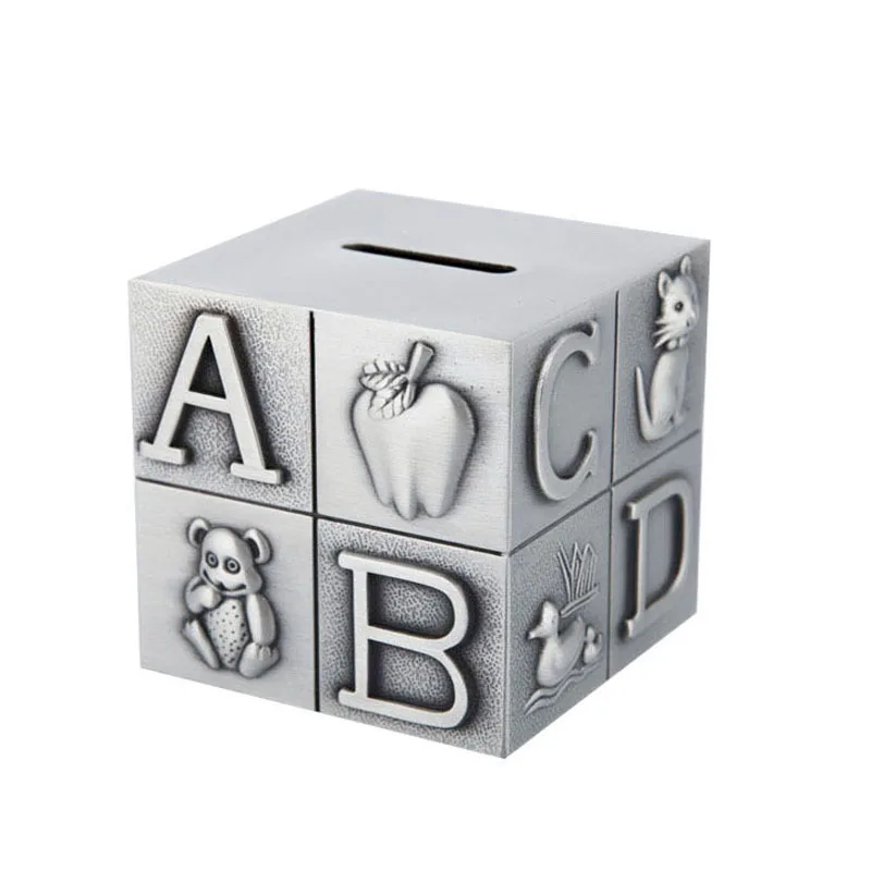 

Creative Cute Rubik's Cube Piggy Bank European-Style Three-Dimensional Animal Letters Change Bank For Children's Birthday Gift
