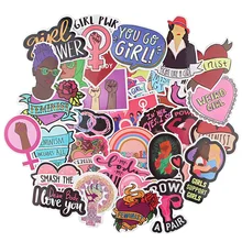 Ransitute R1020 35pcs/set Feminist Themes Cartoon Scrapbooking Stickers Decal For Guitar Laptop Luggage Fridge Graffiti Sticker