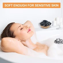 Губка для тела удаления грязи Отшелушивающий мягкий бамбуковый уголь для купания цветок мяч для ванной углеродное чистое полотенце