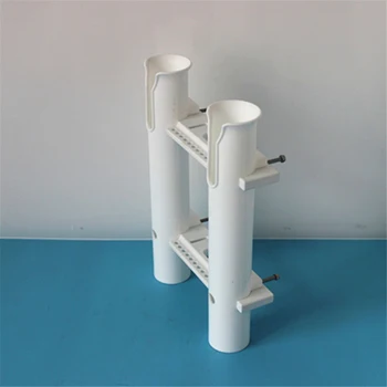 

Portable Vertical Double Tube Fishing Rod Tie Holder Stand Pole Support Tube Mount Bracket Socket for Marine Boat Yacht Kayak