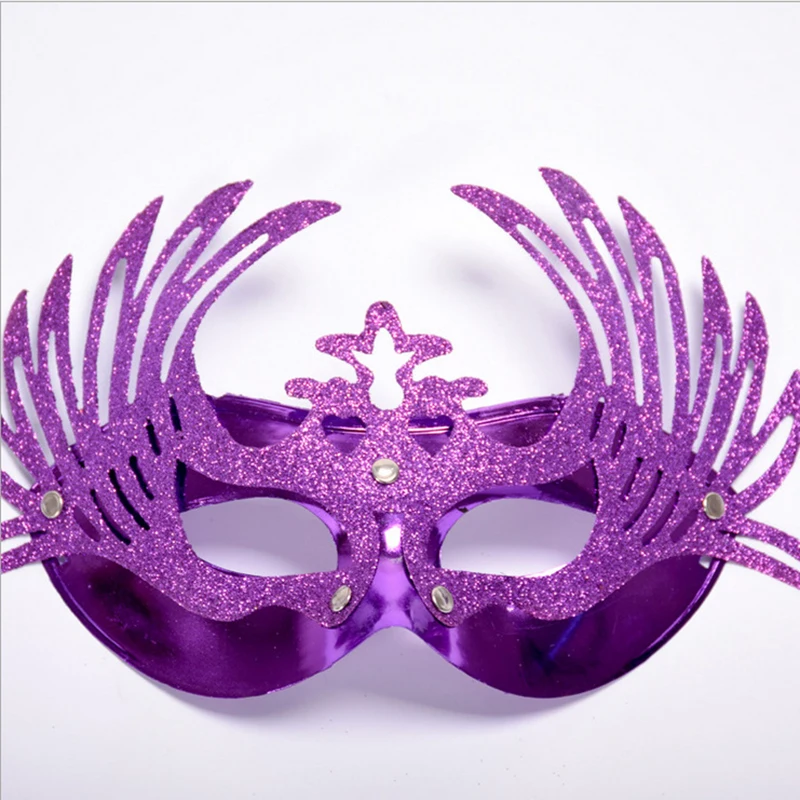 Purple Маски для макияжа, для выпускного, дня рождения, вечеринки, золотой порошок, павлин, девушка, блестки, Бабочка, крылья маска, женские полые сексуальные костюмы, аноним, Mardi - Цвет: Purple