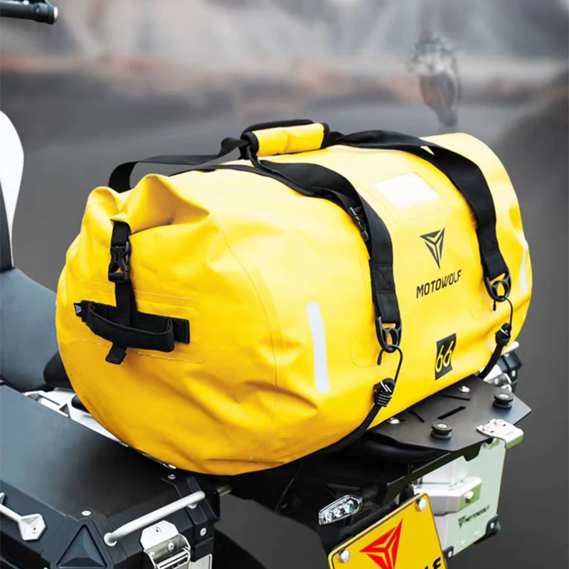 

Motorcycle Waterproof Tail Bags Travel Luggage Backpack 40L 66L 90L PVC for Honda Varadero triumph tiger 1200 honda vtx 1300