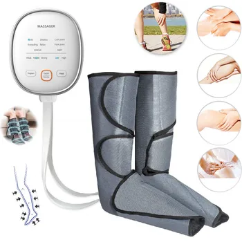

Leg Massager Air Compression Tespo Wraps Massages for Foot and Calf Circulation 3 Intensities 6 Modes with Heat, Handheld Contro