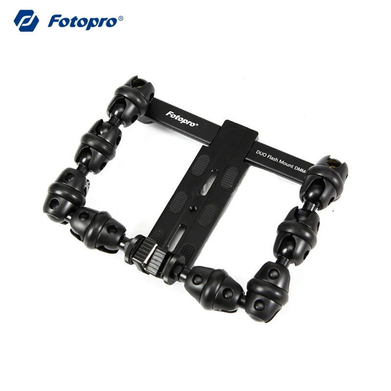 Fotopro Strong Flexible Hot Shoe Flash Mount With Quick Release Plate Duo Flash Mount DM 903 