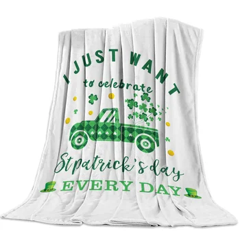 

I Just Want To Celebrate Every Day Throw Blanket Sofa Bed Throw Blanket Kid Adult Warm Blanket for Beds Coral Fleece Fabric