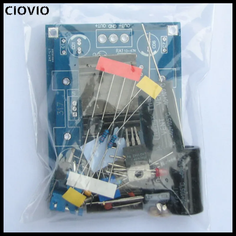 2PCS CIOVIO LM317t линейный Регулируемый Фильтр, регулятор напряжения, блок питания постоянного тока, фильтрующий электронный производственный Набор DIY 317 337 - Цвет: 2PCS