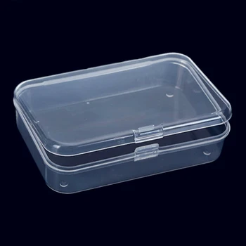 

2Pcs Practical Transparent Fine Storage Box Collection Container Case with Lid Packaging Box Beads/Jewelry Gift Box