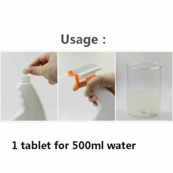 

84 Disinfection Tablet 100/200pcs Effervescent Chlorine Tablets Laundry Home Disinfection with 500ml Sprayer Pot XH8Z