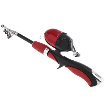 

Combo Fishing Rods Portable Telescopic Fishing 1.4M Rod Combo Telescopic Ice Rock Fishing Rod + Closed Spherical Fishing Reel